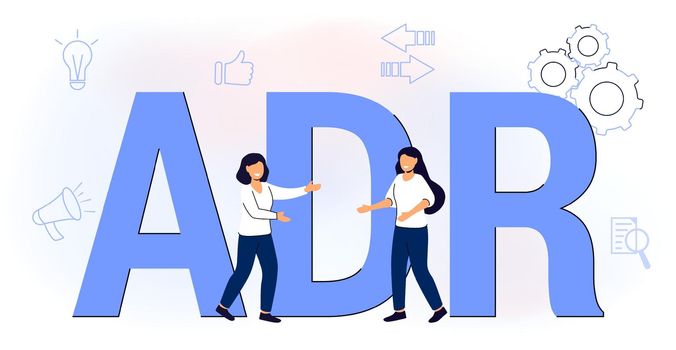 ADR Alternative Dispute Resolution acronym Business concept