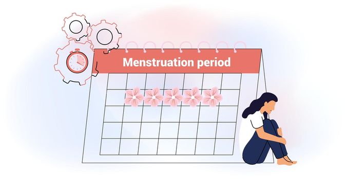Menstruation calendar shedule Menstruation control and pregnancy planning