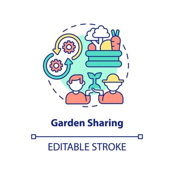 Garden sharing concept icon