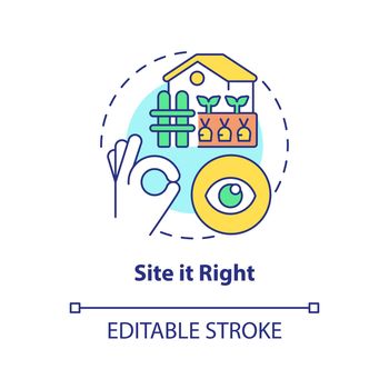 Site it right concept icon