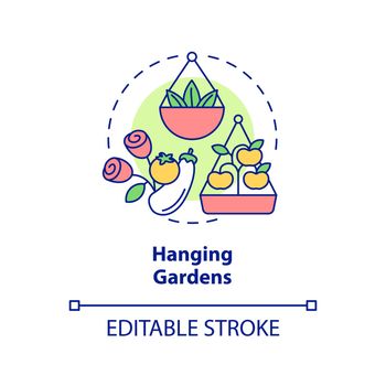 Hanging gardens concept icon