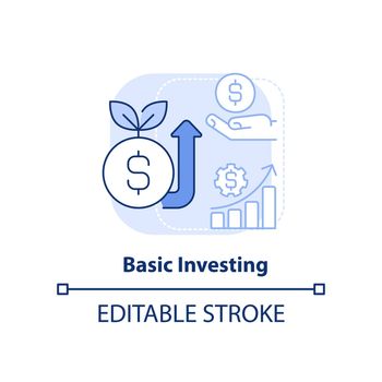 Basic investing light blue concept icon