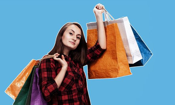 woman with shoping bags