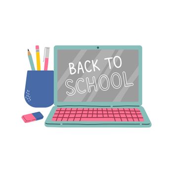 Back to school home education vector illustration