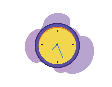 Time Design Clock Icon Flat Illustration