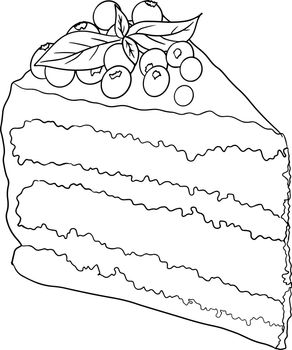 Delicious sweets and desserts. Coloring pages of desserts.