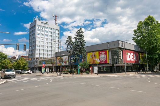 City assembly and city center in Valjevo, town in West Serbia