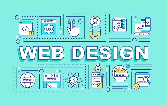 Web design word concepts mint banner