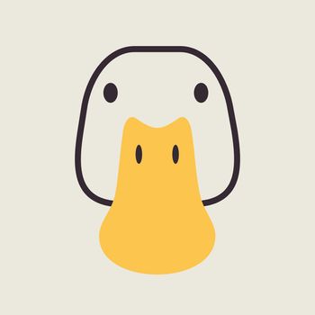 Duck icon. Farm animal vector illustration