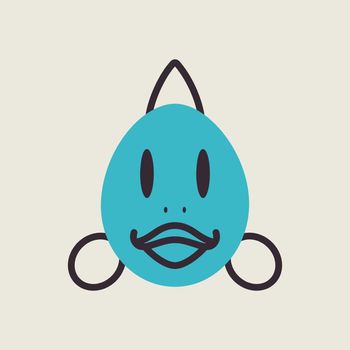 Fish icon. Animal head vector illustration