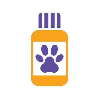 Pet shampoo vector icon. Pet animal sign