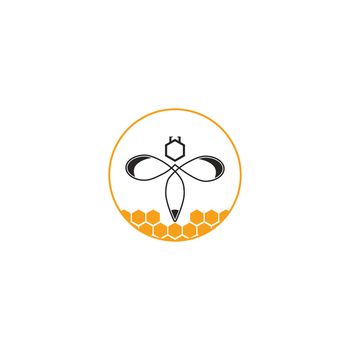 honey comb bees logo