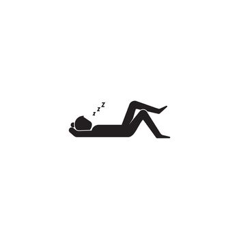 people sleeping or relaxing icon. vector illustration simple design