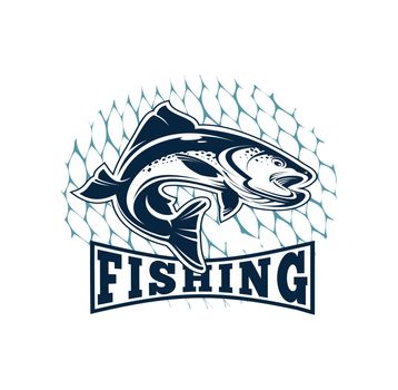 Fishing tournament emblem template vector logo 