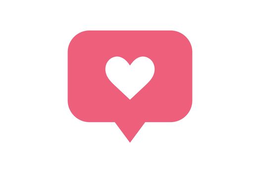 like icon notification. Heart for social network