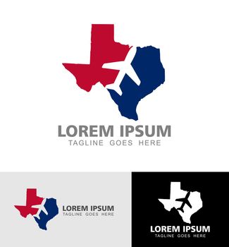 Texas State Travel Tourism Logo Vector