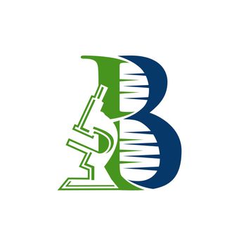 DNA Diagnostic Monogram Logo Letter B
