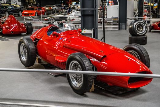 SINSHEIM, GERMANY - MAI 2022: red Maserati 250F 1956 racing car