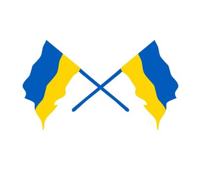 Waving Flag for Stand with Ukraine flag Sign