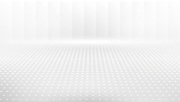 Abstract white and gray background with perspective halftone and lighting effect technology concept