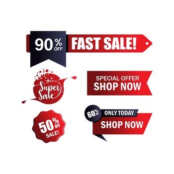 Red Sales promotion Vector Sign