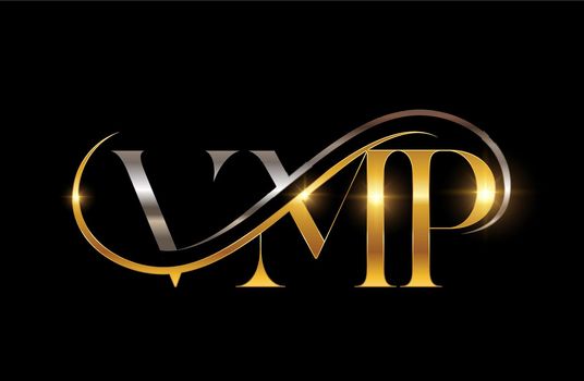 VMP monogram Logo in gold  and silver sign
