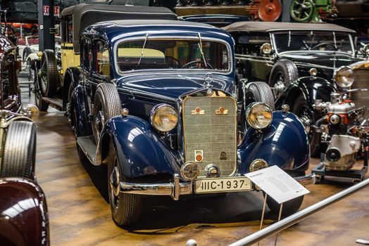 SINSHEIM, GERMANY - MAI 2022: dark blue Mercedes-Benz 260 D 1936