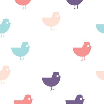 Chickens  doodle seamless pattern Design