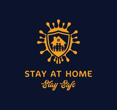 Stay at home say safe sign