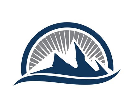 Awesome Simple Mountain Logo Sign 