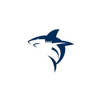 Shark icon logo design illustration template