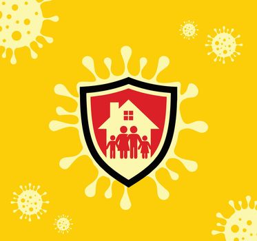 Stay at home as long as possible to prevent family member from the spread of the Germs to stop the corona virus spread 