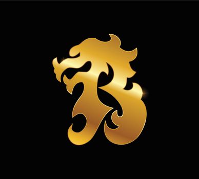 Golden Dragon Monogram Letter