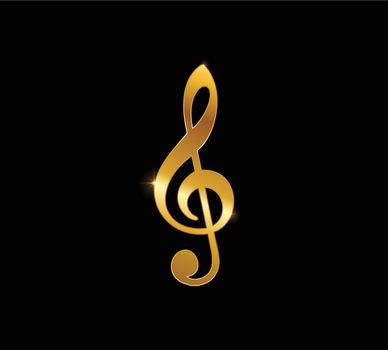 Golden Clave Music Note Treble Cleft Symbol