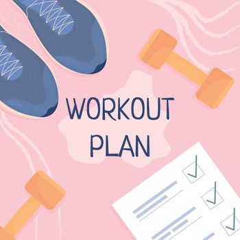 Workout plan card template