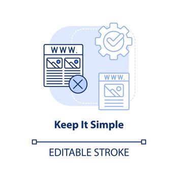 Keep it simple light blue concept icon
