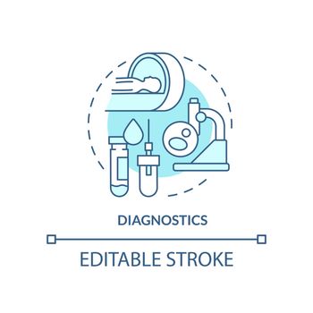 Diagnostics turquoise concept icon