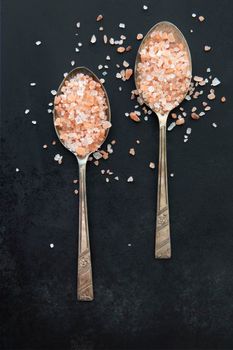 Pink Salt in Spoons
