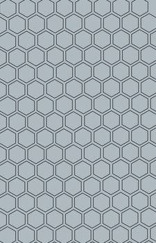 Honeycomb seamless pattern. Illustration. Black and grey