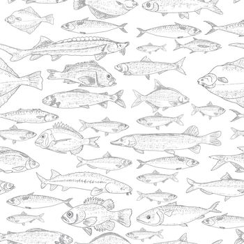 Seamless fish pattern.