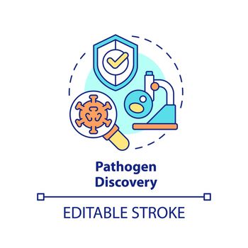 Pathogen discovery concept icon