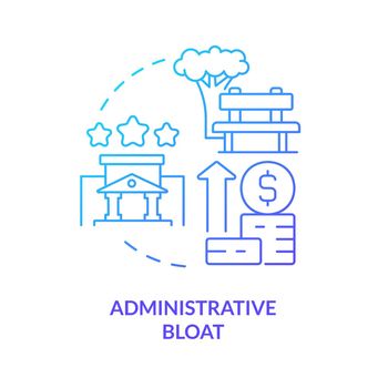 Administrative bloat blue gradient concept icon