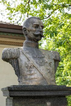 Sculpture Bust of Peter I of Serbia, King Peter I Karadjordjevic, Oplenac, Serbia