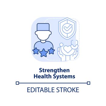 Strengthen health system light blue concept icon