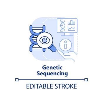 Genetic sequencing light blue concept icon
