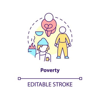 Poverty concept icon