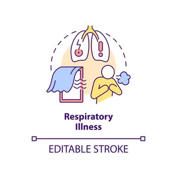 Respiratory illness concept icon
