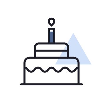 Birthday cake vector isolated icon