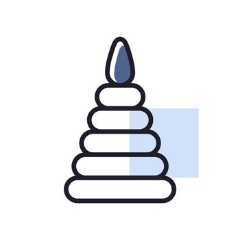 Pyramid toy vector isolated icon