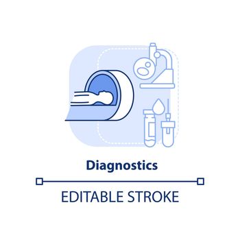 Diagnostics light blue concept icon